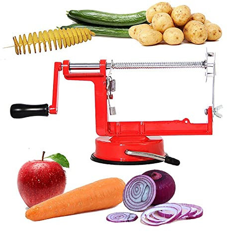Twist Tornado Potato Maker, Spirale Manuale In Acciaio Inossidabile Patatine Fritte Taglierina Per Patate Utensili Da Cucina, Lame In Acciaio Inossidabile, Non Facili Da Arrugginire