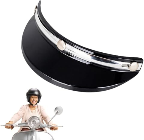 Nuyhadds Protezione Per Cappello Da Moto - Protezione Per Visiera Per Casco Da Moto, Protezione Per Attacco Solare Per Casco | Visiera Parasole Con Design A Tripla Clip, Per Casco In Stile Retrò Faci