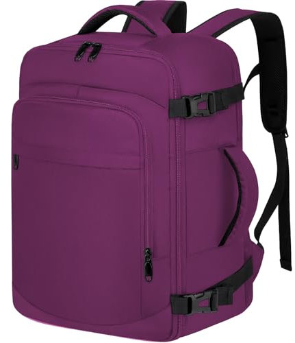 ENZOSUM für Ryanair Handgepäck 40x20x25cm Handgepäck Rucksack für Flugzeug 20L Klein Reiserucksack Unter Sitzplatz Tasche für Frauen 14 Zoll Laptop Rucksack Handgepäck Eurowings für Damen,Lila