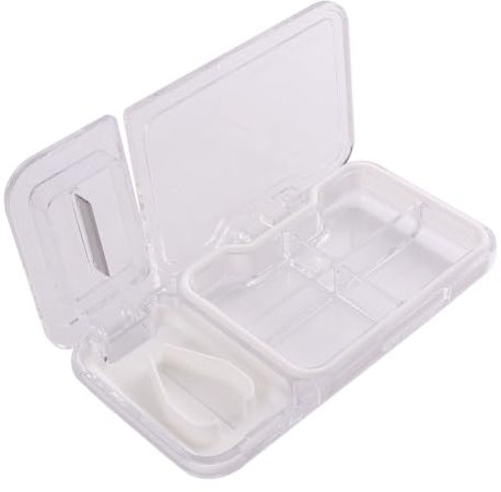 KOMBIUDA Kleine Pillenteiler Kasten Pillencutter Satz Aus Langlebigem Material Kompakt Tragbar Für Reisen Und Outdoor Vitamin Organizer Medikamentenaufbewahrung