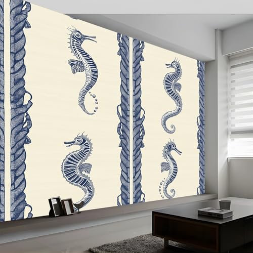 Papier peint photo style vintage corde de mer style rétro 500 x 280 cm Décoration pour salon, chambre à coucher, bureau et chambre d'enfant, facile à installer