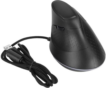 VBESTLIFE Souris Ergonomique avec Souris Verticale Filaire 7 DPI Réglables, éclairage RVB, 7 Boutons pour PC, Ordinateur de Bureau, Ordinateur Portable, Noire, Souris USB pour, pour