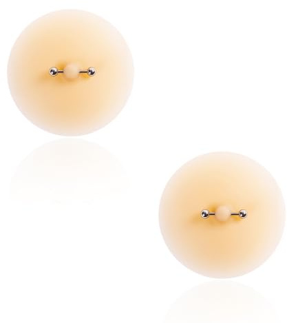 Foycow 2 Pcs Silicone Nipple Cover with Piercing, Waterproof, Reusable Pasties White