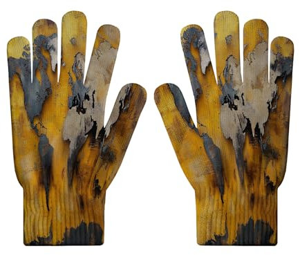 MLSOWM graue Karte Handschuhe Winter Winterhandschuhe Gestrickte Strickhandschuhe Winddicht Fausthandschuhe Fäustlinge Winterhandschuhe Frauen für Radfahren Skifahren