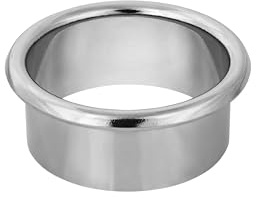 Gedotec Kabeldurchführung Schreibtisch | Messing Silber glänzend | Ø 50 mm | Made in Austria | Kabeldurchlass zum Kleben | Kabeldurchführung aus Messing massiv | 1 Stück Massive Kabelführung