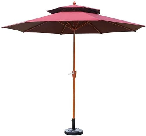 PLMNBQWE Parasols d'extérieur pour terrasse, Jardin, marché, Table, Parasol, Parasol Portable pour Bord de Piscine, terrasse, arrière-Cour, Piscine, Plage, Rond de 2,7 m