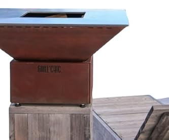 Brasero Mini Cevenol Corten Carre 42 Simple Cuve