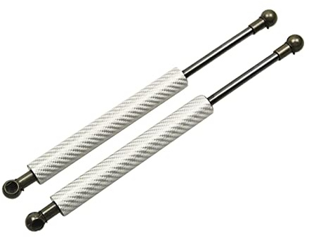 LPMPCZKZGF Front Bonnet Hood Modifica carbonio Fibra di gas Struts Ascensore Supporto Ammortizzatore Accessori Ammortizzatore Ammortizzatore Compatibile for Fiat 500 2007-2020 Barra duomi(Silver carbo