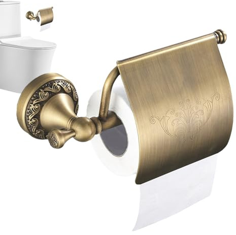 Porta della carta igienica | 7,68 pollici di toilette decorati | Porta rollio di servizi igienici vintage | Distributore di portapacing decorativo in stile fattoria rustico per il bagno in cucina e us