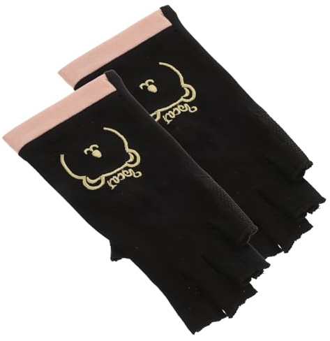 FIXOSHEE UV Protection Manicure Gloves Half Finger Nail Art Supplies Breathable Anti-slip Gloves for Women Hand Care and Nail Protection