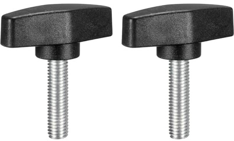 QUARKZMAN 2 Piezas De Pomelo De Tornillo De Sujeción, M10 X 40mm Métrico De Acero Al Carbono En Forma De T Tornillos De Mariposa Para Reemplazo Rápido De Pomelo De Apriete Manual