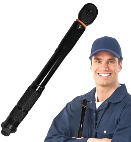 Générique Clé dynamométrique en acier, clé dynamométrique pour roues de voiture | Clé réglable en métal, multifonctionnelle, outil de réparation noir pour le remplacement des bo