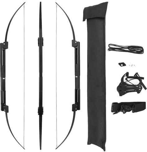 FQH 58 Ambidextrous Longbow - 35 Lbs Folding Takedown Portable Bow | Hunting & Target Shooting