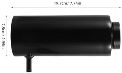 Mobestech Vase d'Expansion en Aluminium 800 Ml Noir pour Liquide de Refroidissement de Radiateur Voiture Réservoir de Récupération Compatible pour Usage Automobile et Tuning