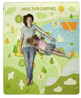 Tappetino da picnic, pieghevole, lavabile in lavatrice, coperta da picnic a tema gioco, per cortile, campeggio, stadio, spiaggia, soggiorno, prato, festival musicale