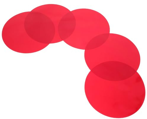 NUOBESTY Film Diffuseur Pet Autocollant 5pcs pour Lampe, Filtre Lumière Chaude Rouge, Installation Rapide et Transformation Facile, pour Décoration Intérieure