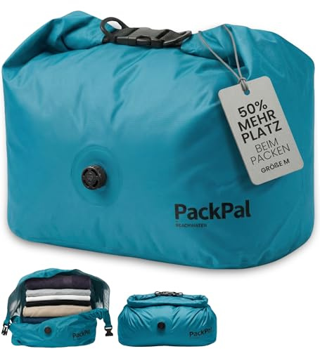 Beachwater PackPal Medium 25L | Kompressionsbeutel Reise ohne Pumpe – Blau