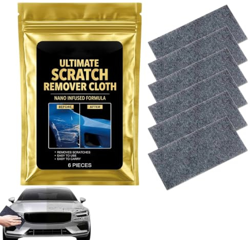 Ultimate Scratch Remover, Scratch Remover, Car Scratch Removers Cloth, Quick Paint Restoration, Works on Vehicles Scratches, Swirls, Paint Residue, Water Spots & Minor Blemishes (6PC)