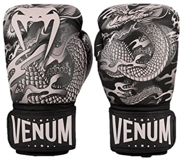 Venum Dragon's Flight boxningshandskar – svart/sand – 45 ml