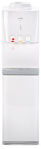 GOVITA - Dispenser Acqua con Boccione a Colonna – Erogatore Acqua Fredda Silenzioso per Casa e Ufficio, Design Compatto, Facile da Usare, Compatibile con Boccioni Standard (Bianco1)