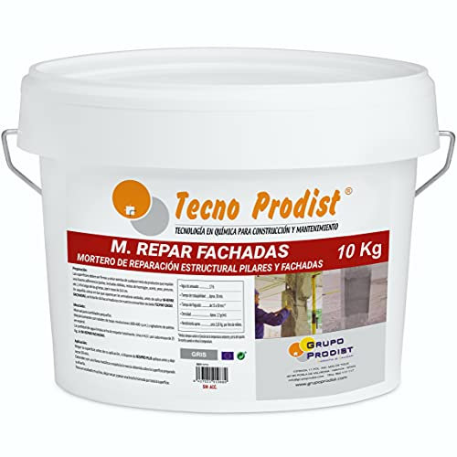 M-REPAR FACHADAS de Tecno Prodist - (10 Kg) - Mortero estructural para reparaciones de fachadas, cornisas, pilares. - Contiene cemento, áridos y fibras especiales
