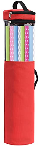 KHBNHJ Weihnachtsverpackung, Dekoration, Aufbewahrungstasche, 106,7 cm, Geschenkpapier, Organizer, Tasche, Geschenkpapierhalter, Aufbewahrung für Zuhause, Aufbewahrung und Organisation, Rot