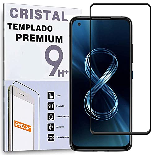 REY 3D Screen Protector for ASUS ZENFONE 8, Black, Tempered Glass Film, Perfect protection for scratches, breaks, moisture, Full Protection, 3D, 4D, 5D
