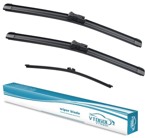 OEM Windshield Wiper Blades Replacement for BMW X5 2007 2008 2009 2010 2011 2012 2013, All Weather Original Factory Quality Front & Rear Wipers Set 24+20+15 (Pack of 3)