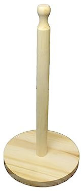 PNJB, Wooden Kitchen Paper Towel Tissue Roll Holder Pole Rack Stand Dispenser, Stand Organizer Simply Standing Countertop Wooden Paper Roll Holder Kitchen, Living Room, Bedroom Home Decoration (1 Pcs)