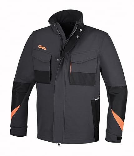 BETA 7653G L Bekväm och robust arbetsjacka i fyrvägs stretchtyg i nylon och spandex, med nötningsförstärkning – antracitgrå, antracitgrå, L