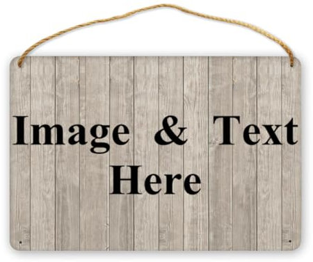 NLWQEKV Targa Personalizzata in Legno Rustico - Benvenuto con Nome per Camera, Casa, Giardino, Esterno e Fattoria