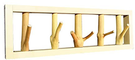 YHJZSM Towel Rack Wall Mount Airer,Towel Rack,Suithole with Hooks,Bathroom,Kitchen,Cloak,Stylish Bamboo Base/50 * 70Cm/5 Hook needed (50 * 70Cm/5 Hook)