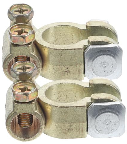 CALLARON 2sets Auto Batterie Klemme Universal Montage Robuste Metall Positive/negative Terminals Sicher 2 Stücke * 2
