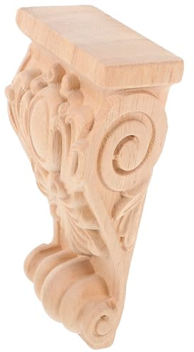 Homoyoyo Support Bois Sculpté Style Européen Corbeau Rustique Décoration Murale Bois Massif Pour Colonne Et Meubles