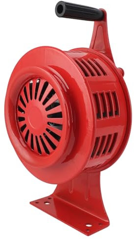 Tragbare Luftangriffssirene, 125 dB, Handkurbel-Sirene, tragbar, laut, einstellbare Lautstärke, wasserdicht, Selbstschutz für Zuhause, Sicherheitsalarm, Sirene, Kurbel aus (Red)