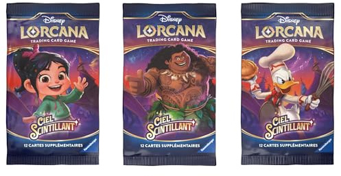 Ravensburger Disney Lorcana TCG Ciel Sscintillant Juego de Cartas coleccionables JCC Display 24 boosters set5 a Partir de 8 años, versión Francesa