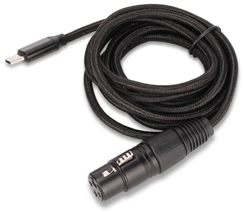 Dpofirs XLR-auf-USB-Kabel, XLR-auf-USB-C, USB-C-auf-XLR-Buchse, Rauscharmes HiFi-Plug-and-Play-USB-C-Mikrofonkabel für (2m)