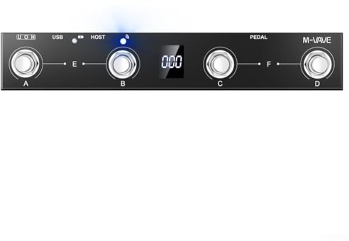 M-VAVE Chocolate Plus Wireless MIDI Pedale 4 Tasti, Controllo MIDI con interruttore a pedale, controller MIDI wireless, pedale ricaricabile, controller piede MIDI portatile per M-VAVE Chocolate Plus