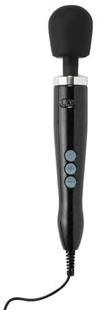 Doxy Die Cast Vibrator Magic Wand: Leistungsstarker Netzbetriebener Massagestab für Frauen Sex mit Zauberstab-Vibration für Frauen - Schwarz