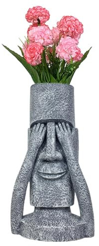 Planteur en résine mignonne formes de visage humain pour visages humains, statues de jardin de fleurs hobby, de fleurs, de fleurs, pots de fleurs décoratifs à l'extérieur i