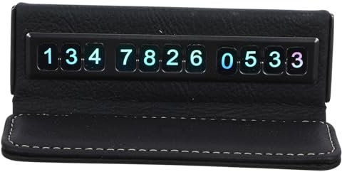 MAGICLULU Sturdy Car Phone Car Decorations Leather Magnet Temporary Parking Card