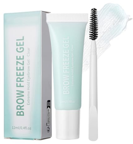 Kustimantu Gel Para Cejas - Fijador de Pestañas,12 ml Impermeable Duradero Natural Secado Rápido Gel con Pincel para Mujeres y Chicas en Fiestas Casual Bodas Festivales Viajes Diarios