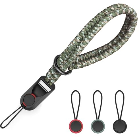 QMLING Camera Wrist Strap Quick Release, Paracord Rope Camera Hand Strap, Adjustable Camera Strap for SLR DSLR Digital Mirrorless Camera
