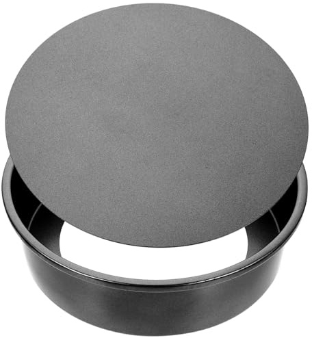 Toyvian Stampo Torta Rotondo in Acciaio Carbonio Antiscivolo Resistente al Calore con Fondo Staccabile Lavabile per Dolci Professionali