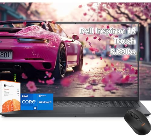 Dell Inspiron 15 Laptop Touchscreen - i7-1355U - 15,6 Zoll FHD Touch - 64GB RAM -2TB SSD - College Student Business Laptop Windows 11 - Office 365 - Computadora Fotobearbeitung - 1,6 kg Licht