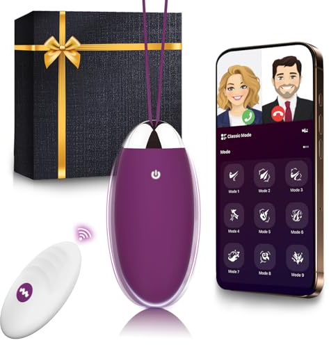 Vibradorador Mujer Juguetes Eróticos para Pareja Sexuales Vibrador Mando Distancia Vibradorador Clítoris Control Remoto App 9 Modo Vibradores Consoladores.. para Mujer con Vibración Huevo Bolas Chinas