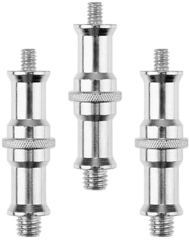 iplusmile Adattatore in Lega di Alluminio, Set da 3 Pezzi Alta Adattabilità e Praticità per Vite Filettata 1/4 a 3/8 per Supporti Luce e Attrezzature Fotografiche