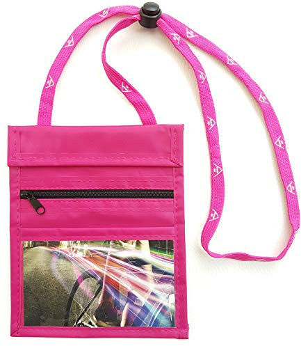 everest1953 sunwallet Himbeer Brustbeutel Brustsafe Brusttasche Umhängetasche Outdoor Ausweistasche