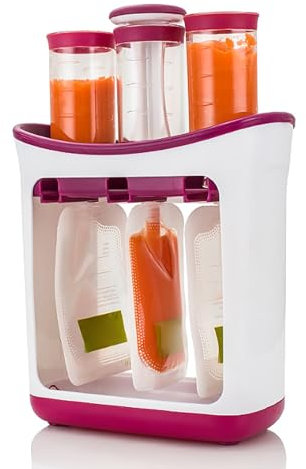 Exprimidor de Alimentos para Bebés de La Estación, Exprimidor de La Estación Casera - Estación de Llenado de Bolsas con Bolsas de Almacenamiento, Jugo de Frutas para Hacer Alimentos