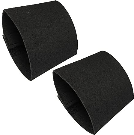 sourcing map Mug Sleeves Neoprene Insulated Protective Non Slip Coffee Tea Cup Silicone Covers for 12Oz-24Oz Black Pack of 2